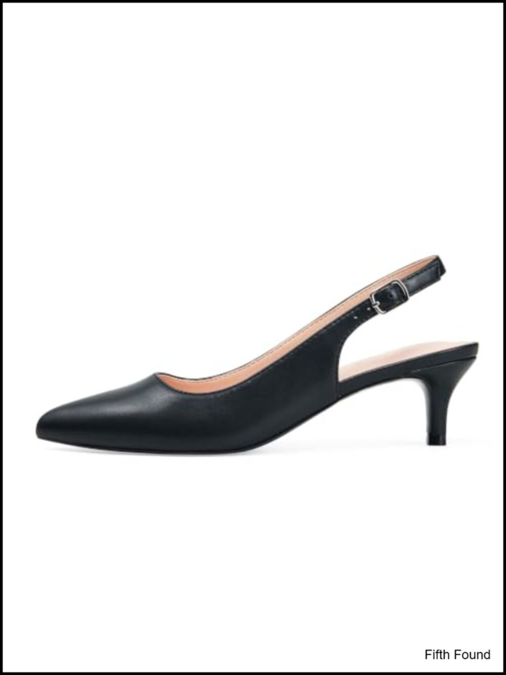 Women's Kitten Heels Closed Toe Slingback Pumps Business Casual